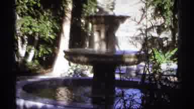 Cabo San Lucas Mexico (1974): A Beautiful Park Fountain Surrounded By Trees