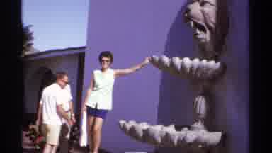 Cabo San Lucas Mexico (1974): Two Men And A Woman Enjoying The New Fountain