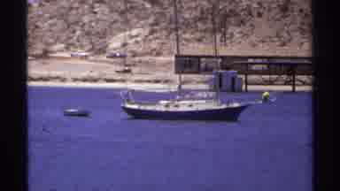 Cabo San Lucas Mexico (1974): Small Size Boat In The Middle Of The River