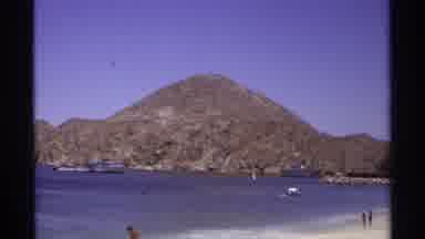 Cabo San Lucas Mexico (1974): A Nice Public Beach Mountain-View Resort