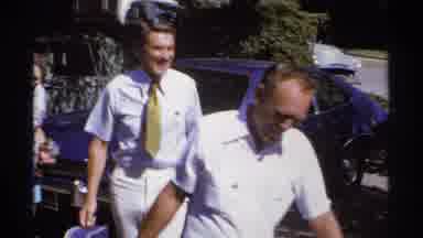 La Paz Mexico (1974): Arrival Of The Two Men And A Women On The Crutches In A Blue