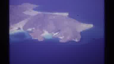 La Paz Mexico (1974): View Of Brown Island With White Beaches In Blue Ocean Water