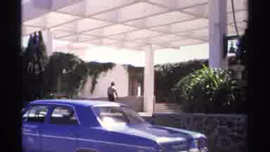 Guaymas Mexico (1975): Driving By Cars Parked People Walking
