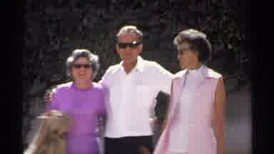 Guaymas Mexico (1975): Men Women Walking Smiling Parking Lot Glasses Smiling