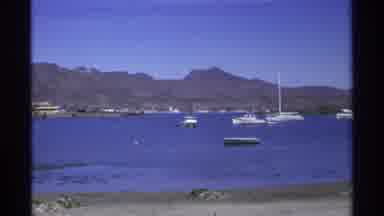 Guaymas Mexico (1975): A Single Boat Coming From Sea And White Color