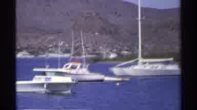 Guaymas Mexico (1975): A Single Boat To Moving Fast In The Sea In A Color White
