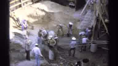 Guaymas Mexico (1975): A Group Of People To Building Work And Very Handwork In A