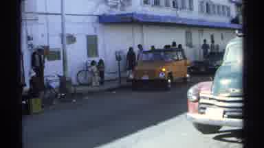 Guaymas Mexico (1975): Orange V Thing Colorful Vehicles And Lots Of People Along