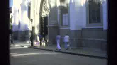 Guaymas Mexico (1975): People Walking Beside A Building