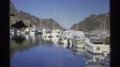 Guaymas Mexico (1975): Several Boats Moored In A Port On A Sunny Morning