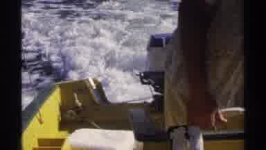 Guaymas Mexico (1975): A Great Boat Moves Fast In The River With Nice Speed