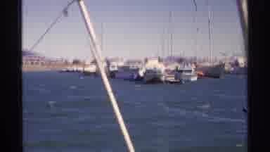 Guaymas Mexico-1975: Boats Docked At A Marinas With El Yate Sign