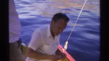 Guaymas Mexico (1975): People In A Boat Fishing And Talking To Each Other