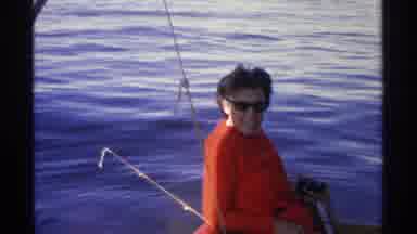 Guaymas Mexico (1975): Couple Poses For Pictures On A Boat In The Water During A