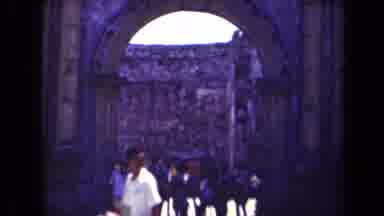 MANILLA PHILIPPINES--194: Tourists Visiting Ancient Stone Ruin Site During Warm