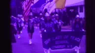 LYNBROOK NEW YORK-broo: A Beautiful And Young Ladies Moving With Flag And Doing