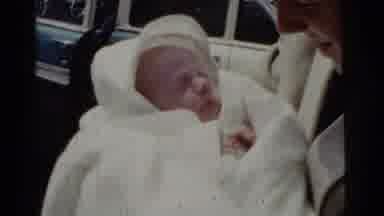 Gary Indiana USA-1961: Sleeping Baby After The Baptism