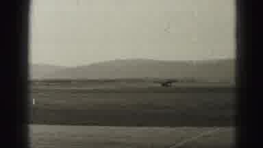 Harrisburg Penn (1946): Plane Prepares For A Stop In he Runway