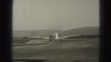 Harrisburg Penn (1946): Airplane Begins To Take Off