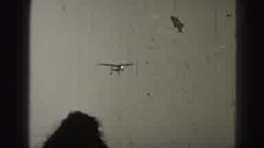 Harrisburg Penn (1946): Adult Woman Watching A Plane Flight
