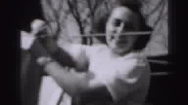 Harrisburg Penn (1946): A Beautiful Woman Hangs Her Laundry Clothes