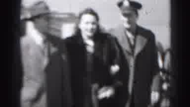 Harrisburg Penn (1946): Woman Being Escorted To A Football Game