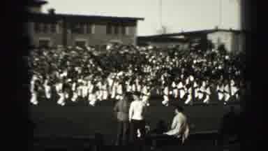 Harrisburg Penn (1946): Marching Band At Halftime Of Football Game