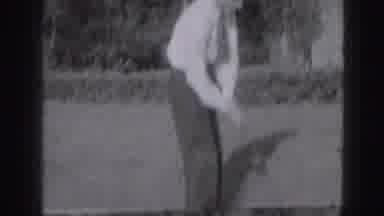 Harrisburg Penn (1946): White Blond Short Haired Man Trousers Long Sleeve Shirt