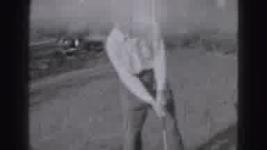 Harrisburg Penn (1946): A Golf Player Testing His Shots With Great Speed