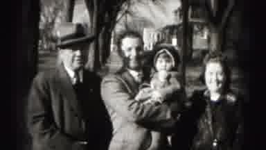 Harrisburg Penn (1946): Family Posing For Photo Or Video In The Sidewalk Old