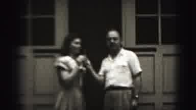 New Cumberland Penn (1946): Couple Shares A Microphone Talking To The Guests