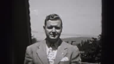 New Cumberland Penn (1946): A Man Was Going To Outside And Enjoys The Place Around