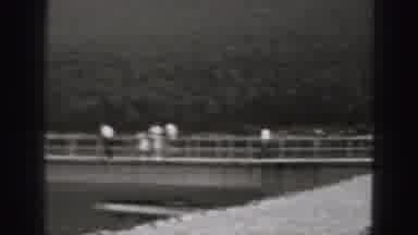 New Cumberland Penn (1946): Dog On Levee Pan To Bridge Leading To Pump house In