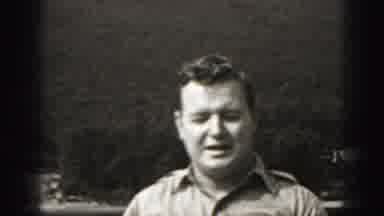 New Cumberland Penn (1946): Black Dog Walking Alone By The Lake