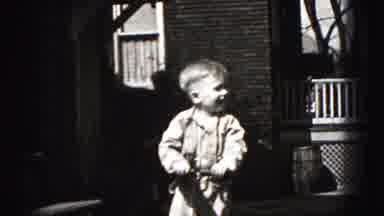 New Cumberland Penn (1946): Handsome Little Boy Attempts To Whistle