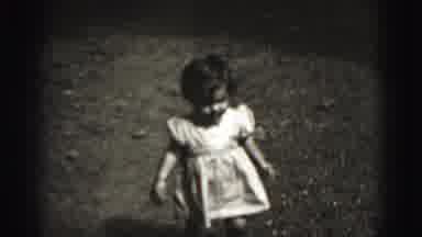 New Cumberland Penn (1946): Young Toddler Girl Walking On Lawn