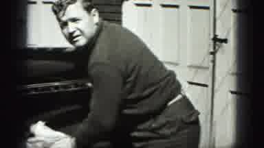 New Cumberland Penn (1946): Middle Age Man Wiping His Car