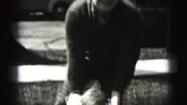 New Cumberland Penn (1946): Adult Man Plays With His Offspring And The Offspring