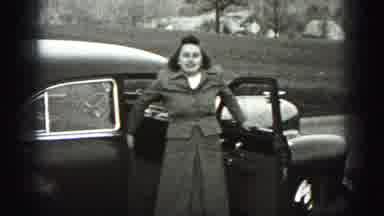 New Cumberland Penn (1946): Woman In Suit Jacket And Skirt Hopping Out Of Classic