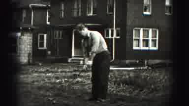 New Cumberland Penn (1946): A Man Hits The Golf Ball Very Gracefully And Nice To
