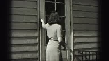 New Cumberland Penn (1946): Woman Exists The House And Closes The Door