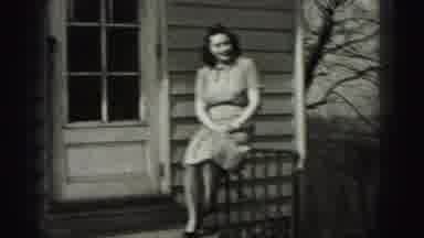 New Cumberland Penn (1946): A Man Moves From The Car To House And The Lady Waiting