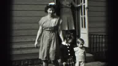 New Cumberland Penn (1946): Mother And Baby Son Are Walking Outdoors