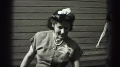 New Cumberland Penn (1946): Little Cute Kid Running Around Outdoors