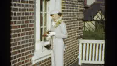 Boston Mass (1951): A Lady Was Enjoying The Outing With The Family Members