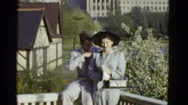 Boston Mass (1951): Two Different Men And Women Stand And Post In Front Of The