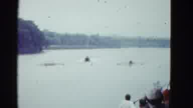 Boston Mass (1951): People Watching Scull Boat Race On A Clear Sunny Day