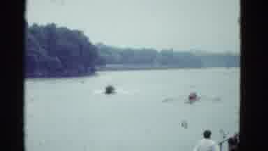 Boston Mass (1951): People Watching Boat Race From The Banks Of The River Live