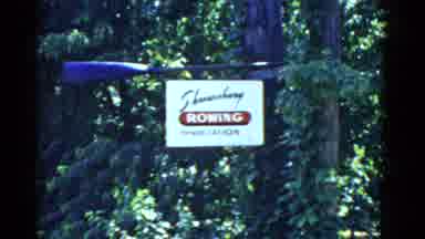 Boston Mass (1951): View Of White Rowing Sign And Construction Frame Of Building