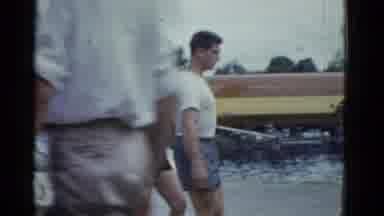 Boston Mass (1951): Male Friends Prepare To Row For The First Time